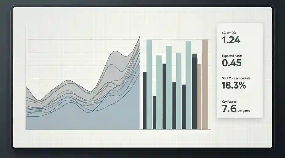 Grafico con statistiche di performance calcistiche